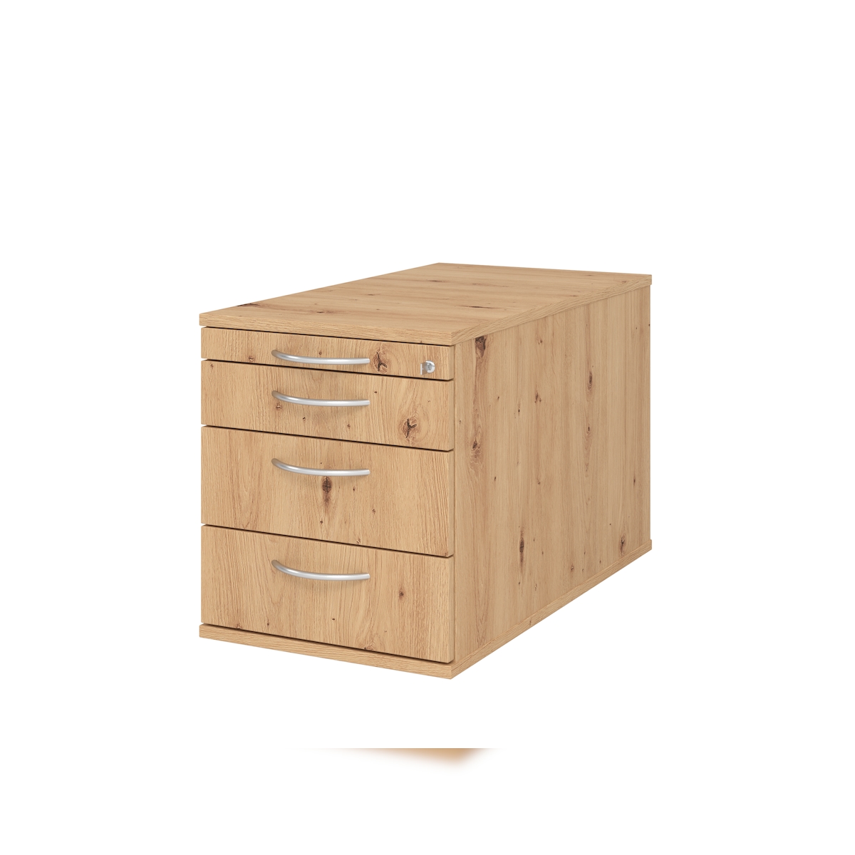 Hammerbacher-Rollcontainer 80cm,3Schub,Schloss BM Asteiche-VTC30/R/R/BM Image