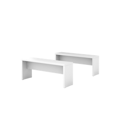 Hammerbacher-Set mit 2 Bistrobänke 118x34x45cm(BxTxH) Weiß-VMB118/W Image