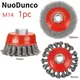 75/95/100mm Ruota in filo di acciaio intrecciato M14 Spazzola a tazza in filo di acciaio Potente rimozione della vernice Utensile rotante Abrasivo per smerigliatrice angolare Debu