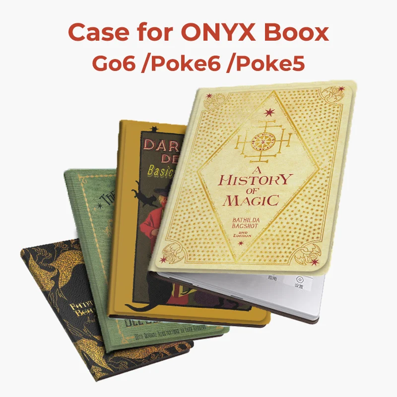 Twosheep 6-Zoll-Hülle für Onyx Boox Go6 Poke6 Poke5 Magnetische Flip-Cover ohne Schale Auto Sleep Wake-Funktion Vintage-Buchstil