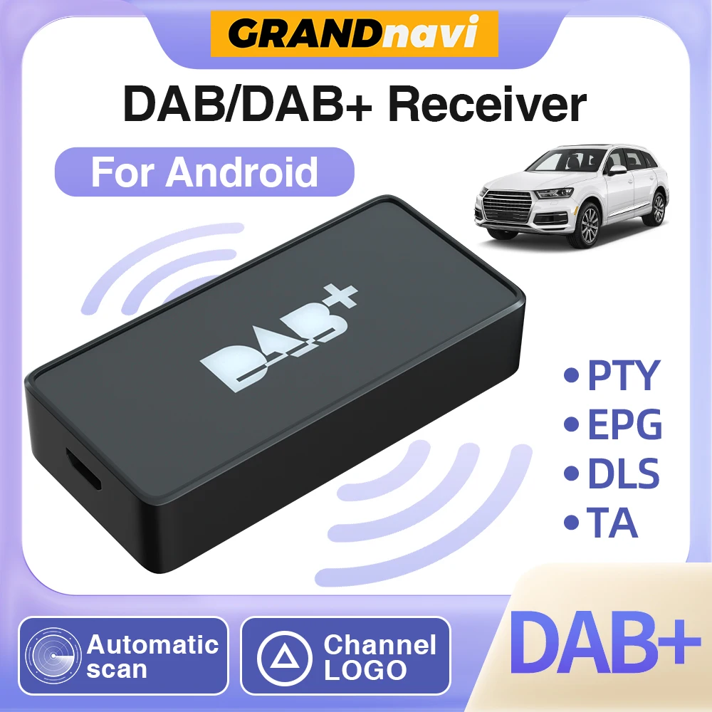 Grandnavi Auto DAB+ Digital Radio Box DAB+ Empfänger Antenne Antenne USB Schnittstelle tragbar für Android Autoradio Stereo Image