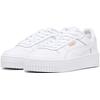 Sneaker PUMA "CARINA STREET JR", Kinder, Gr. 36, weiß (puma weiß, puma weiß, puma gold), Leder, Synthetik, sportlich, Schuhe