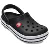 Clog CROCS "Crocband Clog", Kinder, Gr. 22, schwarz-weiß (schwarz, weiß), Croslite, casual, Schuhe, Sandale, Sommerschuh, Badeschuh mit Lüftungsöffnungen