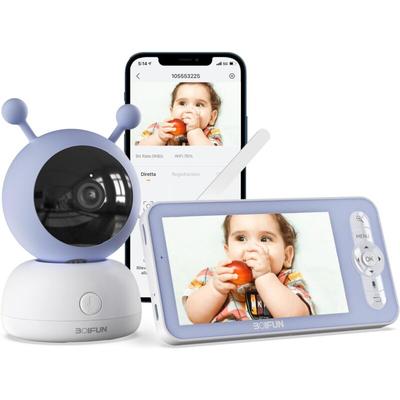 Boifun - 5' VideoÜberwachungskamera ptz 355°/90° 4X-Zoom, HD-Nachtsicht, Automatische Verfolgung Image
