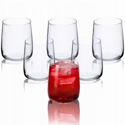 Wassergläser, Set von 6, Trinkgläser, Saftgläser aus Glas, robuste Gläser für Wasser, Saft, Ga