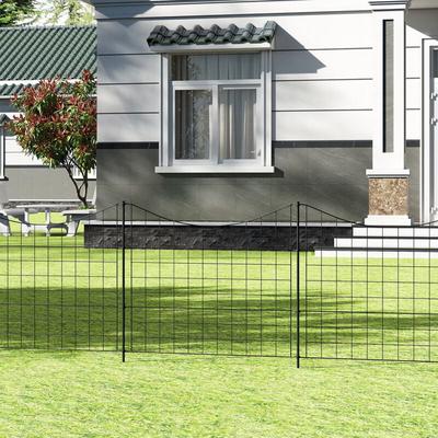 Woltu - Teichzaun Steckzaun, Gartenzäune Dekorative, 5 Zaunelemente 6 Befestigungsstäbe, Image