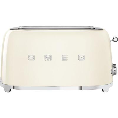 Smeg - Toaster 2 scheiben TSF02CREU mit Auftau- und Heizfunktion + Bageltaste, Edelstahl creme