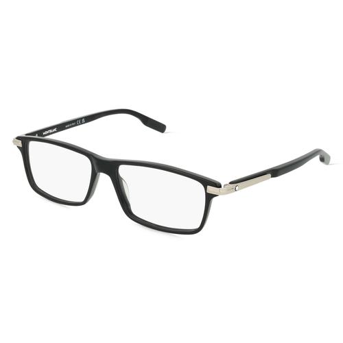 Montblanc MB0217O Herren-Brille inkl. Gläser Vollrand Rechteckig Kunststoff-Gestell 55mm/15mm/145mm, schwarz