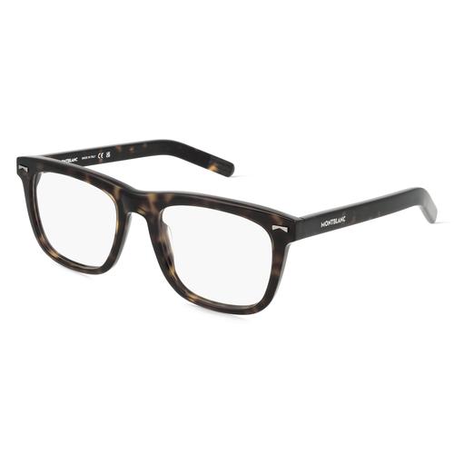 Montblanc MB0262O Herren-Brille inkl. Gläser Vollrand Rechteckig Acetat-Gestell 53mm/20mm/145mm, braun