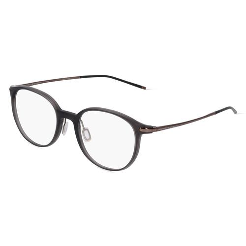 Porsche Design 8734 Unisex-Brille inkl. Gläser Vollrand Rund Kunststoff-Gestell 51mm/20mm/145mm, grau