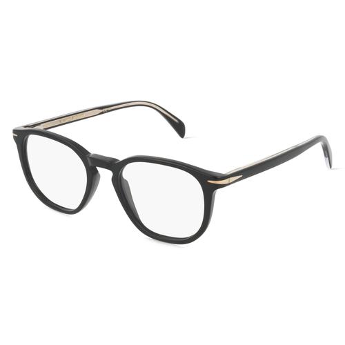 David Beckham DB 1106 Herren-Brille inkl. Gläser Vollrand Eckig Acetat-Gestell 50mm/19mm/150mm, schwarz