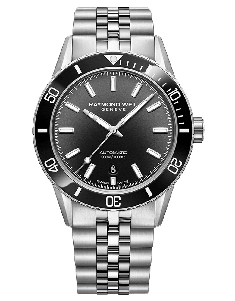 Raymond Weil Freelancer Mens Silver Watch 2775-ST1-20051 Leather - One Size | Raymond Weil Sale | Discount Designer Brands