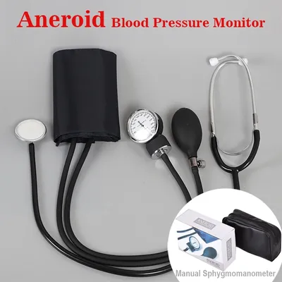 Aneroid Blood Pressure Monitor BP Upper Arm Sphygmomanometer Manual Blood Pressure Stethoscope With