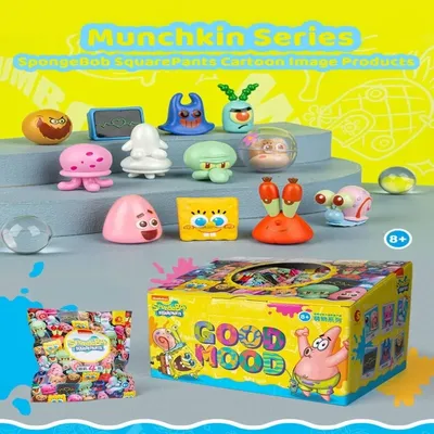 Chaosheng Anime SpongeBob SquarePant Series Of Blind Box Doll Decoration Patrick Octopus Cute