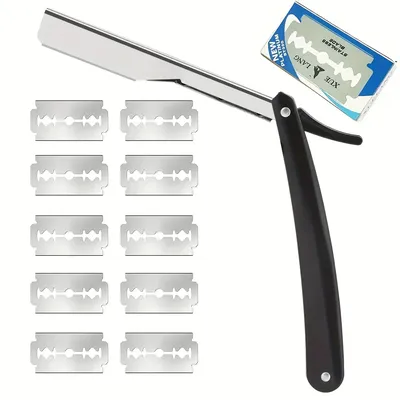Manual Shaver for Men Barbershop Razor Stainless Steel Shank Is Easy To Use Safety Razor 1Pcs