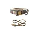 collare e guinzaglio tattico per cani collare tattico per cani. Set di guinzaglio per collare da addestramento per cani in nylon militare regolabile con maniglia di controllo e fibbia in metallo per