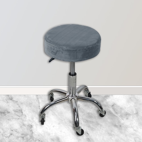 Universeller Bezug für runde Hocker aus Samt – Bezug für runde Bardrehstühle – Sitzbezug für runde Barhocker – weich und strapazierfähig – perfekt zum Schutz und zur Aufwertung von Barhockern Image