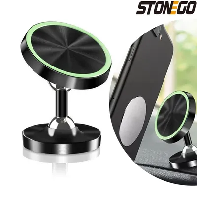 Universal Magnetic Car Phone Mount - 360° Rotation, Strong Magnet for GPS and Phone