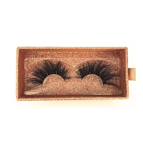 25 mm Wimpern, dramatische 6d Kunstnerz-Wimpern, flauschige Volumenwimpern, dicke gekreuzte Wimpern, lange Kunstnerz-Wimpern, 25 mm Image