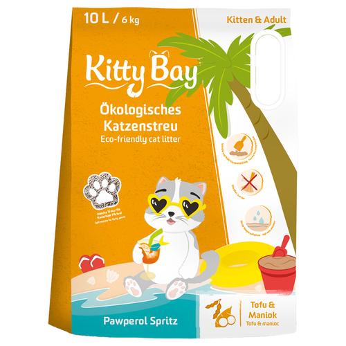 Sparpaket: 3x 10L KittyBay Pawperol Spritz Tofu und Maniok Katzenstreu
