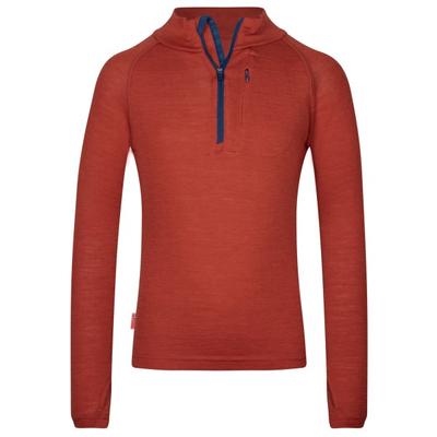 Trollkids - Kid's Lofoten Half Zip - Merinoshirt Gr 98 rot Image