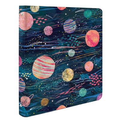 Galactic 3-Ring 1-inch Binder for School, Office, or Home Made in The USA Reusable & Easily Wipes Clean