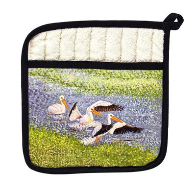 White Pelican Wings Pot Holder - 9x9