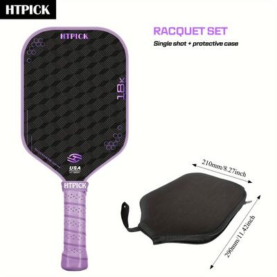 TEMU Pickleball Paddle, 18k Carbon Fiber Surfacehigh Grit & Spin, 14mm Professional Shooting, Ideal For Novice And Professional Players