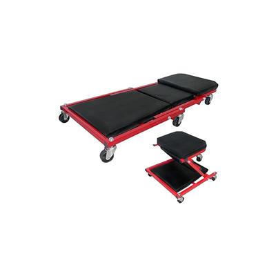 2-in-1 Werkstatt Rollbrett 150kg Werkstatthocker kfz Montagerollbrett Werkstattliege Montageliege Image