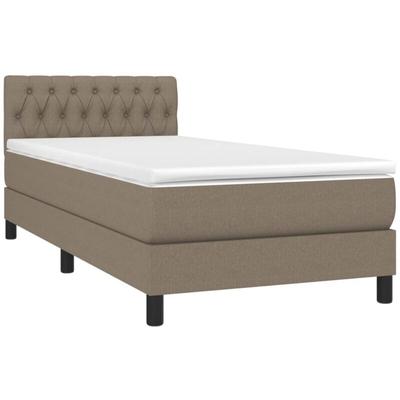 Boxspringbett mit Matratze Taupe 90x200 cm Stoff Vidaxl