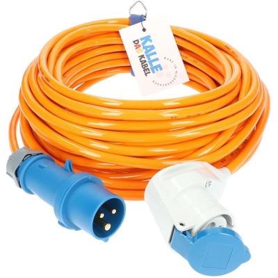 Kalle Das Kabel - Kalle Verlängerungskabel cee 230V 16A 2,5mm² Winkel Kompakt Extreme Signal Orange Image