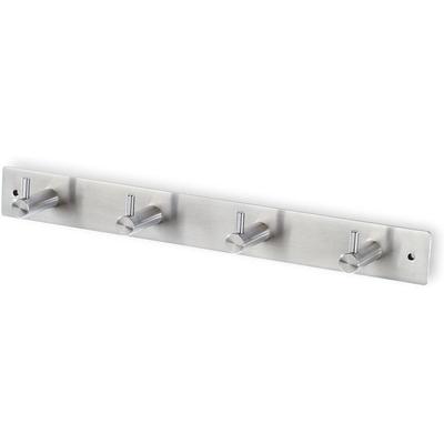 Siro - Garderobenleiste Aton mit 4 Haken, Breite 322 mm, Edelstahl gebürstet Image