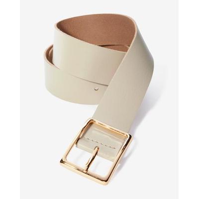 Boston Proper - Ecru Off White - Modern Classic Leather Belt - Small