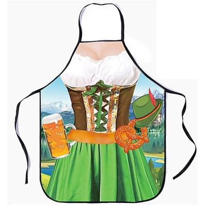 Oktoberfest Mardi Gras Schürze Paare Kochschürzen deutsche Party Kostüm für Grill Backen Koch Küche Geschenke Image
