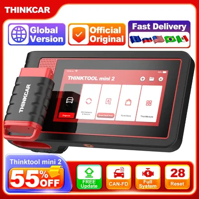 THINKCAR Thinktool Mini Car Diagnostic Tools Full System 28 Resets Free Update OBD2 Scanner ECU Coding Bi-directional Scan Tool