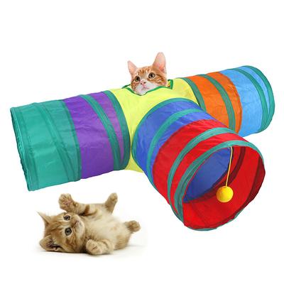 Cat Pets Toys Mouse Shape Balls Foldable Cat Kitten Play Tunnel Funny Cat Stick Mouse Supplies