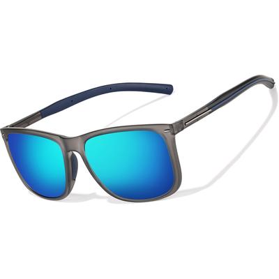 Zunnies Oval Sunglasses Gray With Blue Mirror Plastic Full Rim Frame, Zenni, T02111212