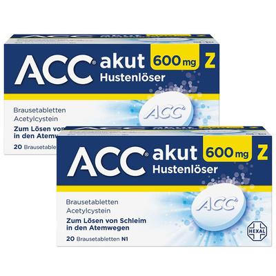 ACC akut 600 Z Hustenlöser Brausetabletten Doppelpack 2x20 St Image