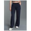 Jerseyhose TRIGEMA "TRIGEMA Jogginghose mit weitem Bein", Damen, Gr. XS, US-Größen, blau (navy), 70% Baumwolle, 30% Polyester, casual, Hosen