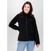 Fleecejacke DEPROC ACTIVE "WAWA BAY", Damen, Gr. 44 (L), schwarz, 100% Polyester, sportlich, Langarm gerader Abschluss, Jacken, auch in großen Größen erhältlich