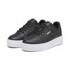 Sneaker PUMA "Carina Street Sneakers Mädchen", Kinder, Gr. 36, schwarz-weiß (schwarz rose gold weiß metallic), Obermaterial: Leder, Synthetik; Futter: Synthetik, Textil; Innensohle: Textil; Laufsohle: Gummi, Schuhe