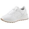Sneaker GEOX "D AMABEL A", Damen, Gr. 36, weiß, Leder, sportlich, Schuhe Sneaker, Keilabsatz, Freizeitschuh, Halbschuh, Schnürschuh im Monochrome-Look