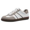 Plateausneaker TAMARIS, Damen, Gr. 39, weiß (sanftes weiß kombi), Leder, Lederimitat, unifarben mit Farbeinsatz, sportlich, Schuhe, Freizeitschuh, Halbschuh, Schnürschuh mit gepolstertem Schaftrand