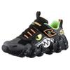 Sneaker SKECHERS "SKECH-O-SAURUS LIGHTS", Kinder, Gr. 31, schwarz (schwarz, limette, neon dino), Lederimitat, Mesh, animal-print, kontrastfarbene Details, casual, Schuhe, Blinkschuh, Trekkingschuh, Kindergartenschuh mit markanter Profilsohle