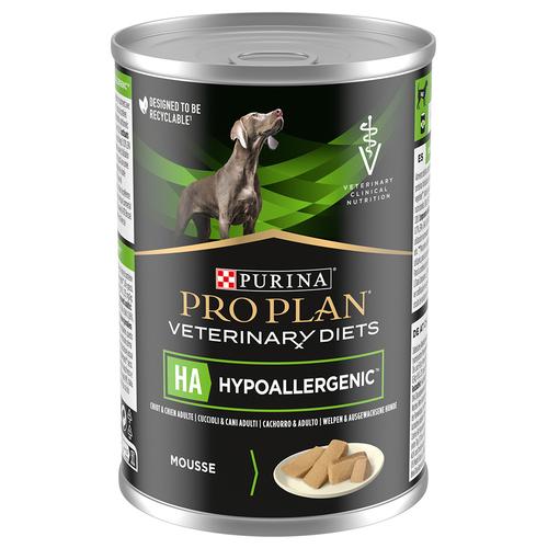 3x400g PURINA PRO PLAN Veterinary Diets Canine Mousse Hypoallergenic Hundefutter nass