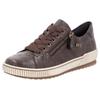 Plateausneaker REMONTE, Damen, Gr. 40, braun (dunkelbraun), Leder, used, sportlich, Schuhe, Freizeitschuh, Halbschuh, Schnürschuh mit Außenreißverschluss
