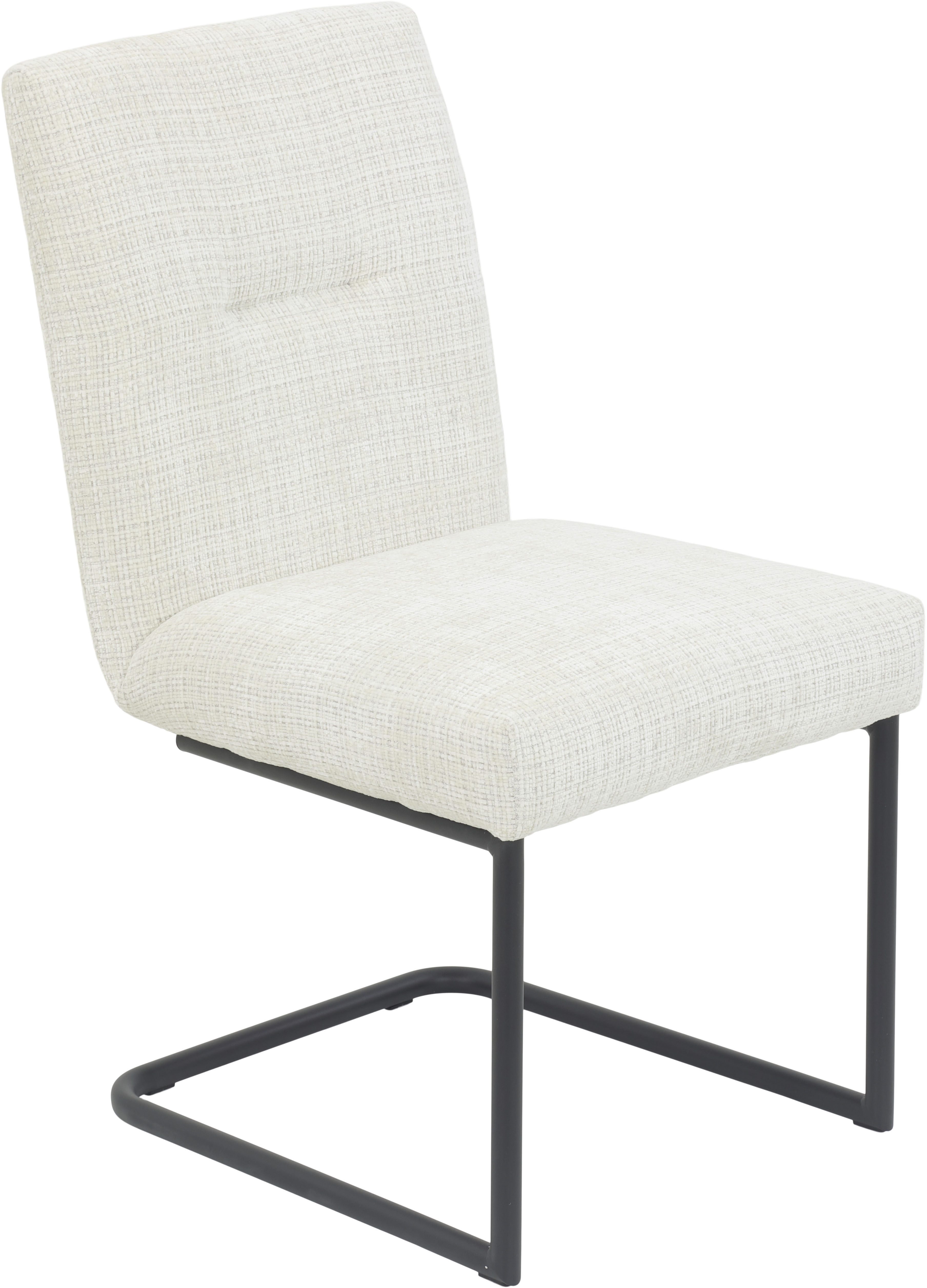 Freischwinger HELA "CLEO", beige (creme, schwarz, schwarz), B:51,5cm H:92,5cm T:65cm, 100% Polyester, Stühle, Komfortsitz mit Federkorb Image