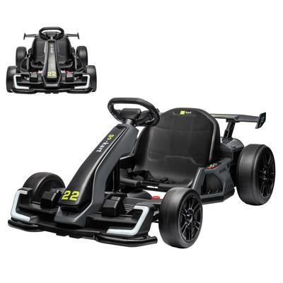 24V Electric Go Kart for Kids，Powerful Drift Kart with 2 * 150W Motors