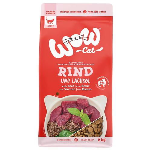 2kg WOW Cat Adult mit Rind Katzenfutter trocken