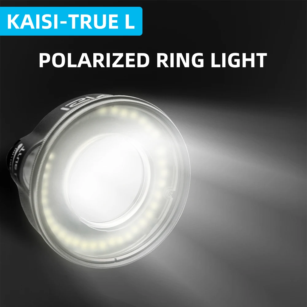 Kaisi True L Ring Licht Doppels chicht Polarisator Debug 40 LED Lichtquelle USB-3,5 DC Boost-Kabel für Stereo mikroskop geeignet Image